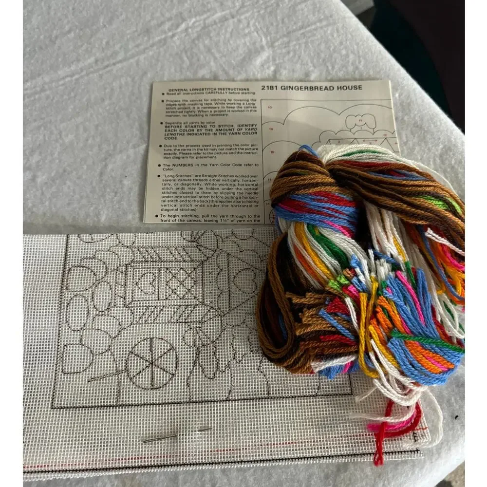 Gingerbread House Longstitch Embroidery Kit Christmas Creative Circle 2181